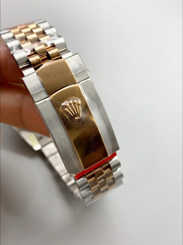 ロレックス デイトジャスト 41MM ツートーン ローズゴールドプレート フルーテッドダイヤル ウォッチ（1:1スーパークローン）
