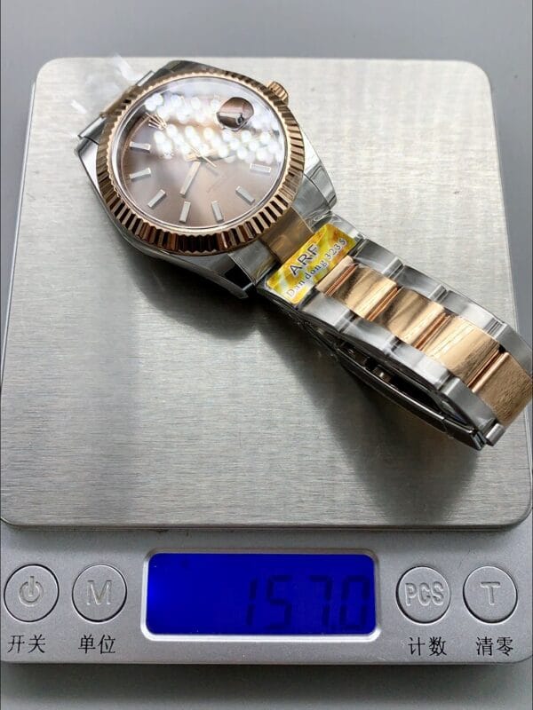 ロレックス デイトジャスト 41MM ツートーン ローズゴールド ブラウンダイヤル ウォッチ（1:1スーパークローン）