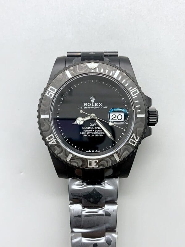 ロレックス サブマリーナー DiW DLCコーティング スチールケース ブラックセラミックベゼル エディション ウォッチ（1:1スーパークローン）