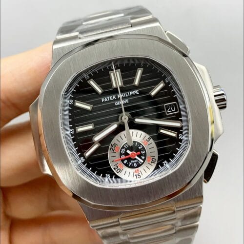 パテックフィリップ ノーチラス 5980 クロノグラフ スチールケース ブラックダイヤル（1:1スーパークローン）