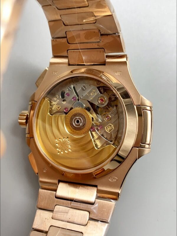 パテックフィリップ ノーチラス 5980/R ローズゴールド 904Lスチールケース ブラックダイヤル（1:1スーパークローン）