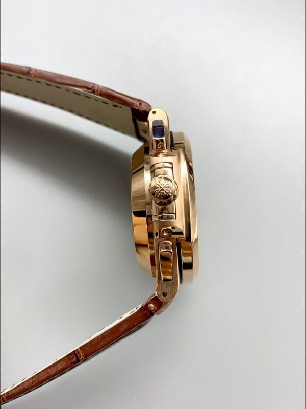 パテックフィリップ ノーチラス 5980/R クロノグラフ ローズゴールド 904Lスチールケース ブラウンダイヤル（1:1スーパークローン）