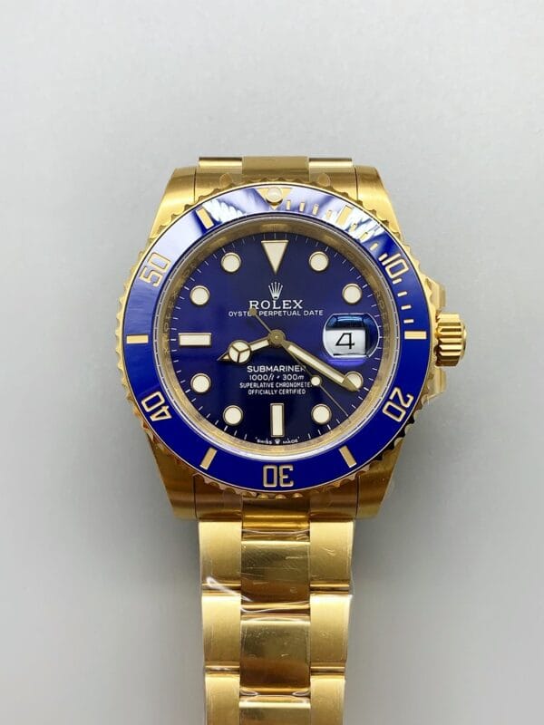 ロレックス サブマリーナー 40mm ゴールドケース ブルーダイヤル 3135ムーブメント（1:1スーパークローン）