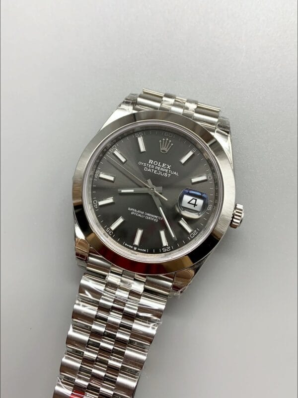 ロレックス デイトジャスト グレーダイヤル ステンレススチールジュビリーブレスレット 日付表示 1:1スーパークローン
