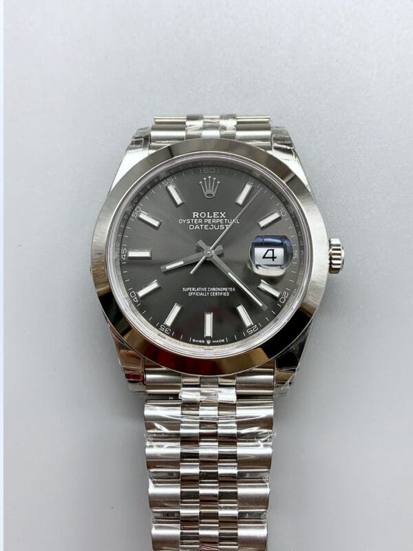 ロレックス デイトジャスト グレーダイヤル ステンレススチールジュビリーブレスレット 日付表示 1:1スーパークローン