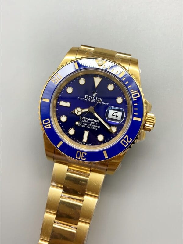 ロレックス サブマリーナー 40mm ゴールドケース ブルーダイヤル 3135ムーブメント（1:1スーパークローン）