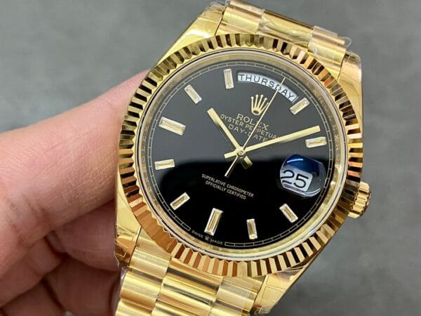 デイデイト ロレックス ウィークリージャーナル 18Kイエローゴールドメッキ カウンターウェイト付き